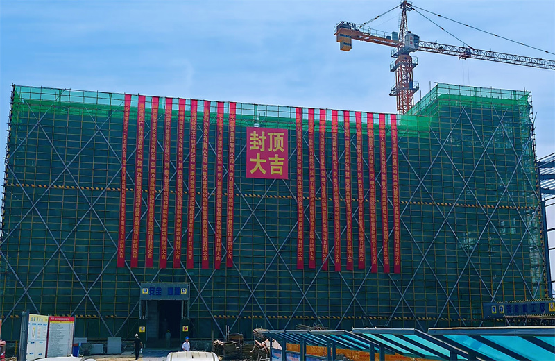 2025年5月20日，江蘇公司承建的康乃馨高端織造和智能裝備制造一期項目主體結構順利封頂。